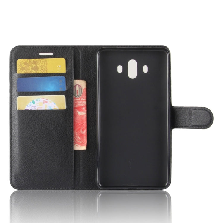 For Huawei  Mate 10 Litchi Texture PU + TPU Horizontal Flip Leather Case with Holder & Card Slots & Wallet