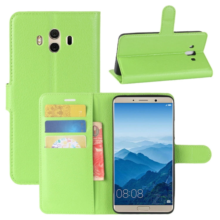 For Huawei  Mate 10 Litchi Texture PU + TPU Horizontal Flip Leather Case with Holder & Card Slots & Wallet