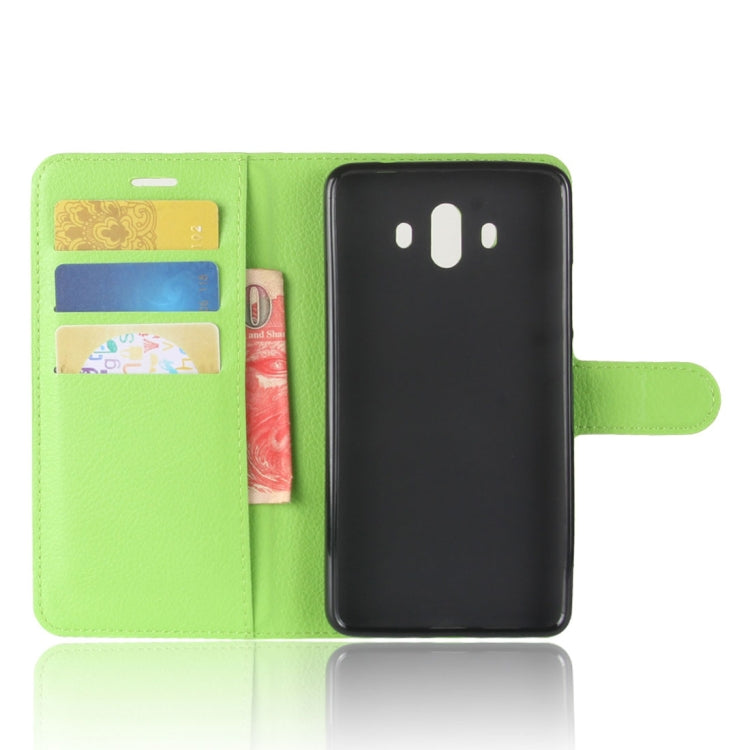 For Huawei  Mate 10 Litchi Texture PU + TPU Horizontal Flip Leather Case with Holder & Card Slots & Wallet