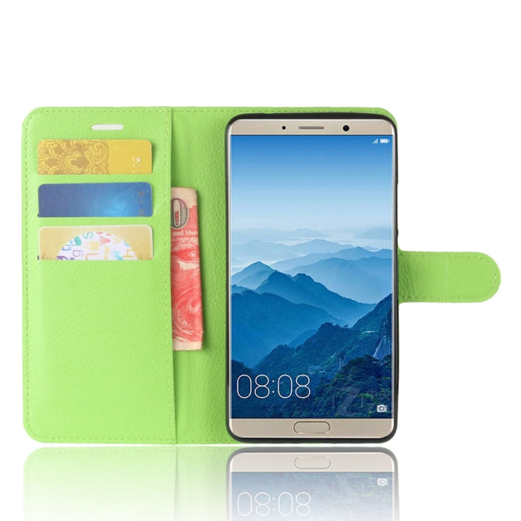 For Huawei  Mate 10 Litchi Texture PU + TPU Horizontal Flip Leather Case with Holder & Card Slots & Wallet