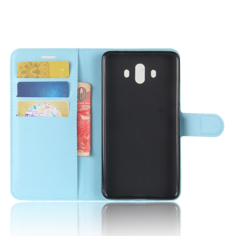 For Huawei  Mate 10 Litchi Texture PU + TPU Horizontal Flip Leather Case with Holder & Card Slots & Wallet