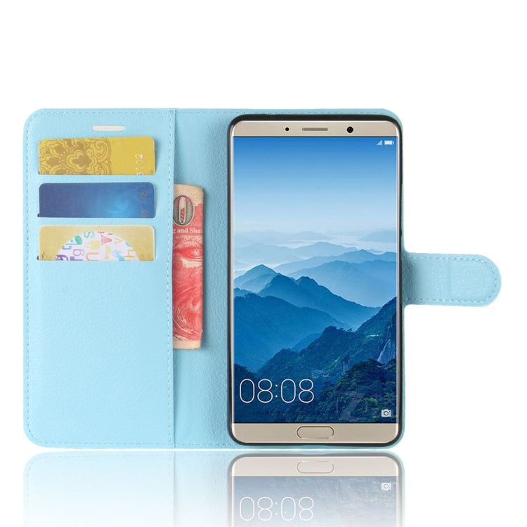 For Huawei  Mate 10 Litchi Texture PU + TPU Horizontal Flip Leather Case with Holder & Card Slots & Wallet