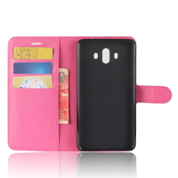 For Huawei  Mate 10 Litchi Texture PU + TPU Horizontal Flip Leather Case with Holder & Card Slots & Wallet