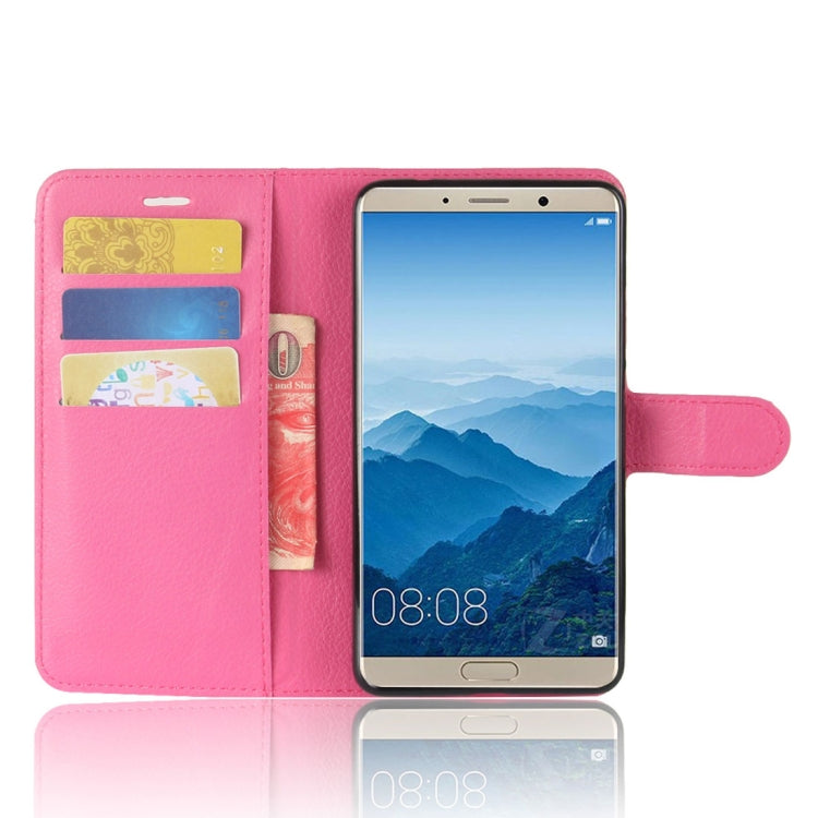 For Huawei  Mate 10 Litchi Texture PU + TPU Horizontal Flip Leather Case with Holder & Card Slots & Wallet