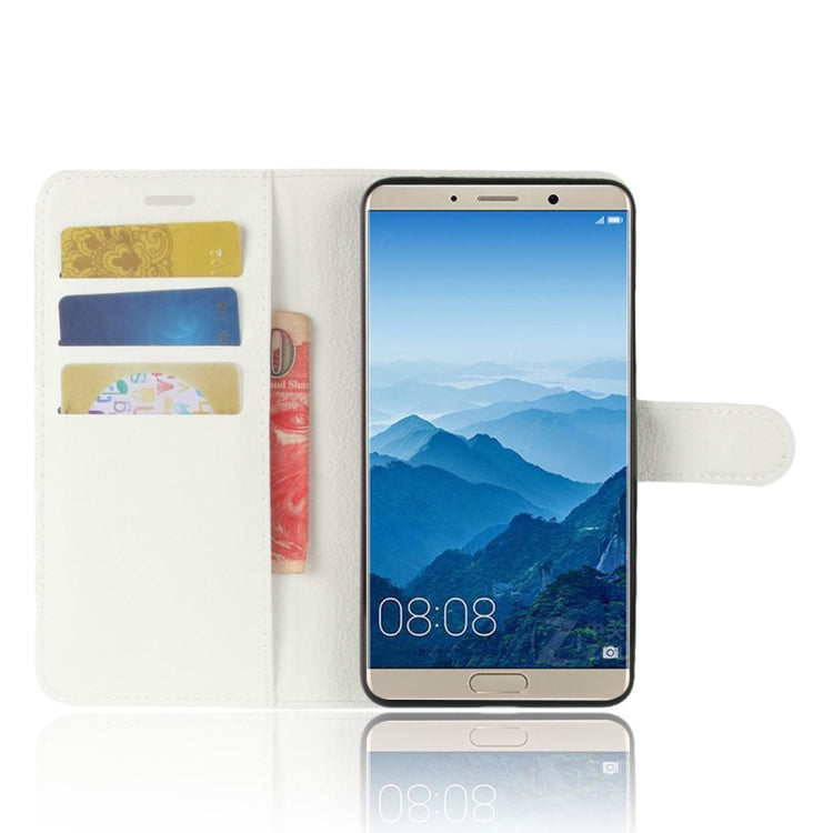 For Huawei  Mate 10 Litchi Texture PU + TPU Horizontal Flip Leather Case with Holder & Card Slots & Wallet