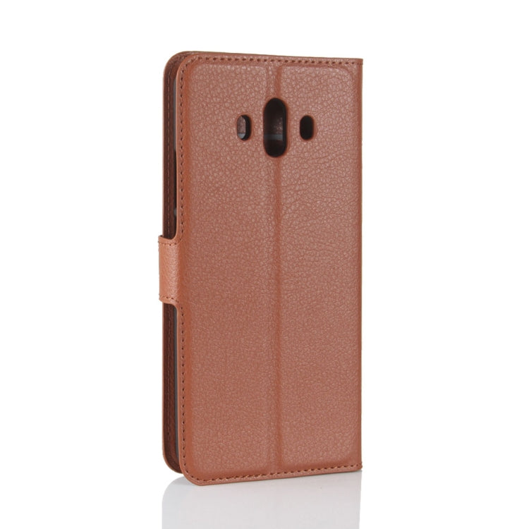 For Huawei  Mate 10 Litchi Texture PU + TPU Horizontal Flip Leather Case with Holder & Card Slots & Wallet