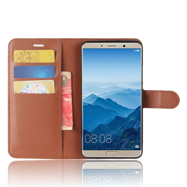 For Huawei  Mate 10 Litchi Texture PU + TPU Horizontal Flip Leather Case with Holder & Card Slots & Wallet