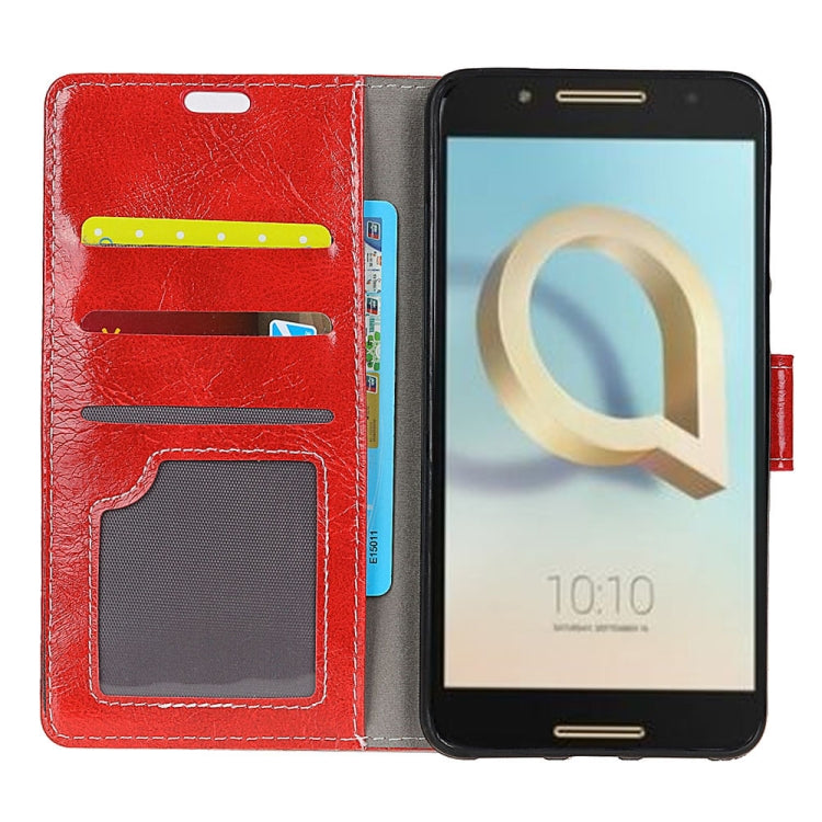 Alcatel A7 Retro Crazy Horse Texture Horizontal Flip Leather Case with Holder & Card Slots & Wallet & Photo Frame