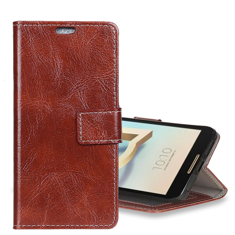 Alcatel A7 Retro Crazy Horse Texture Horizontal Flip Leather Case with Holder & Card Slots & Wallet & Photo Frame