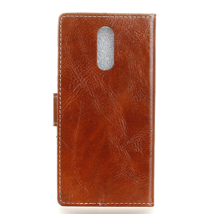 Alcatel A7 Retro Crazy Horse Texture Horizontal Flip Leather Case with Holder & Card Slots & Wallet & Photo Frame