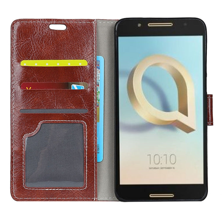 Alcatel A7 Retro Crazy Horse Texture Horizontal Flip Leather Case with Holder & Card Slots & Wallet & Photo Frame