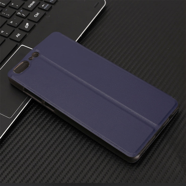 OCUBE for LEAGOO T5 (MPH2417) Spring Texture Horizontal Flip Leather Case with Holder (Dark Blue)