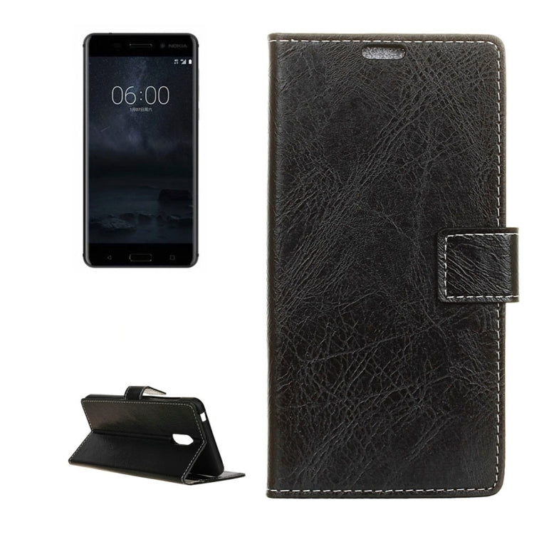 For Nokia 6 Retro Crazy Horse Texture Horizontal Flip Leather Case with Holder & Card Slots & Wallet & Photo Frame