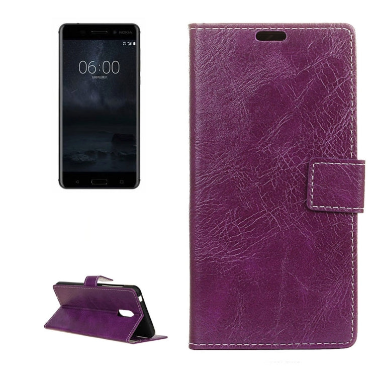 For Nokia 6 Retro Crazy Horse Texture Horizontal Flip Leather Case with Holder & Card Slots & Wallet & Photo Frame