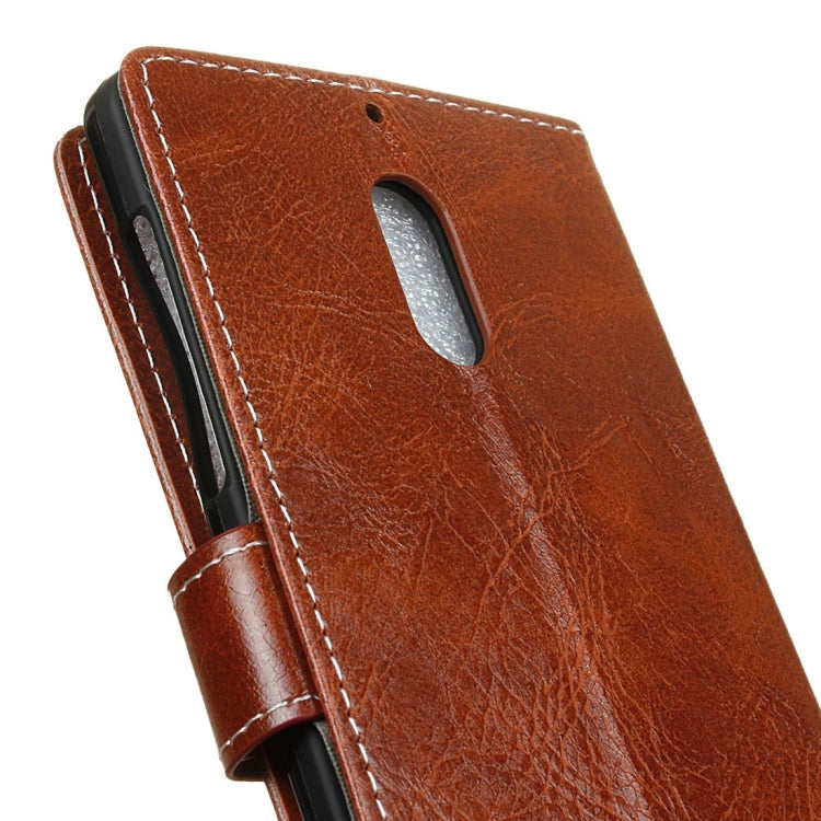 For Nokia 6 Retro Crazy Horse Texture Horizontal Flip Leather Case with Holder & Card Slots & Wallet & Photo Frame