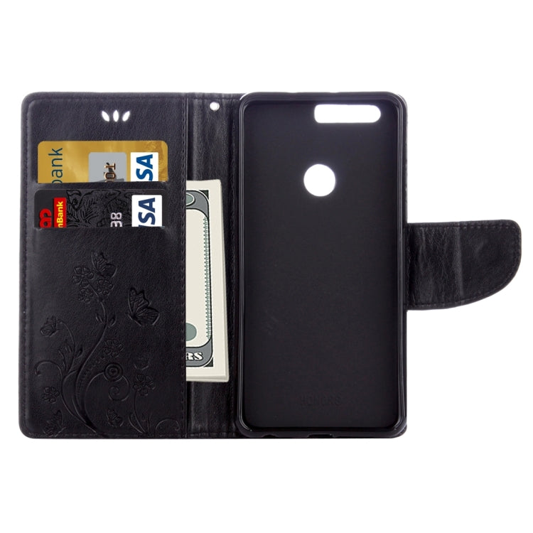 For Huawei  Honor 8 Flowers Embossing Horizontal Flip Leather Case with Holder & Card Slots & Wallet & Lanyard