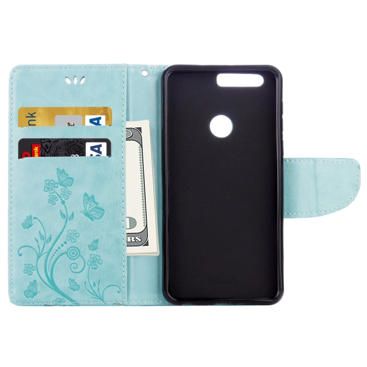 For Huawei  Honor 8 Flowers Embossing Horizontal Flip Leather Case with Holder & Card Slots & Wallet & Lanyard