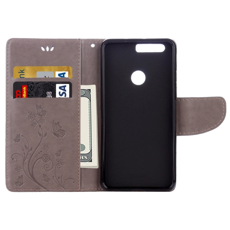 For Huawei  Honor 8 Flowers Embossing Horizontal Flip Leather Case with Holder & Card Slots & Wallet & Lanyard