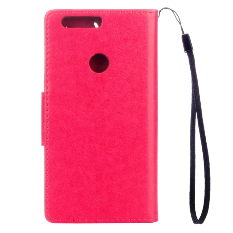 For Huawei  Honor 8 Flowers Embossing Horizontal Flip Leather Case with Holder & Card Slots & Wallet & Lanyard