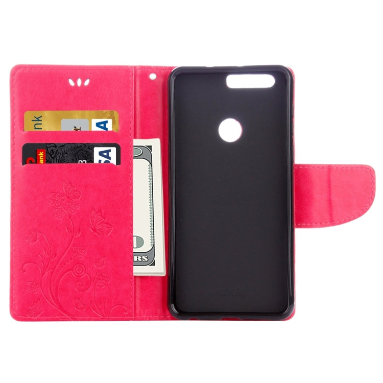 For Huawei  Honor 8 Flowers Embossing Horizontal Flip Leather Case with Holder & Card Slots & Wallet & Lanyard