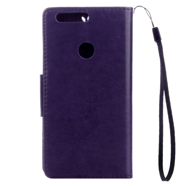 For Huawei  Honor 8 Flowers Embossing Horizontal Flip Leather Case with Holder & Card Slots & Wallet & Lanyard
