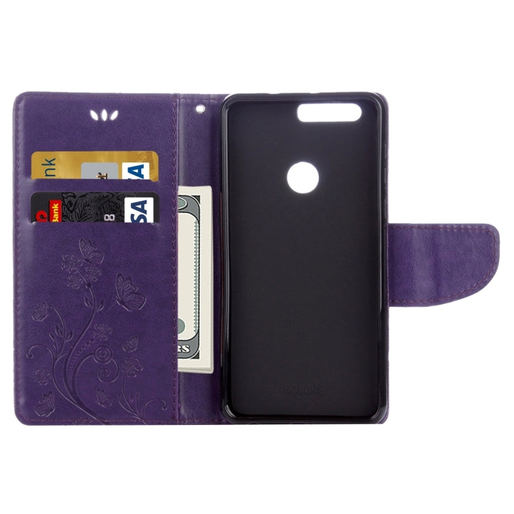 For Huawei  Honor 8 Flowers Embossing Horizontal Flip Leather Case with Holder & Card Slots & Wallet & Lanyard