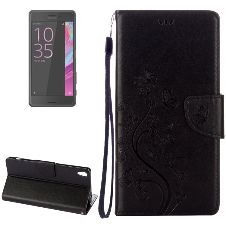 For Sony Xperia XA Ultra Flowers Embossing Horizontal Flip Leather Case with Holder & Card Slots & Wallet & Lanyard