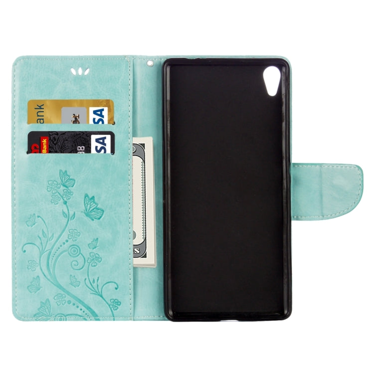 For Sony Xperia XA Ultra Flowers Embossing Horizontal Flip Leather Case with Holder & Card Slots & Wallet & Lanyard