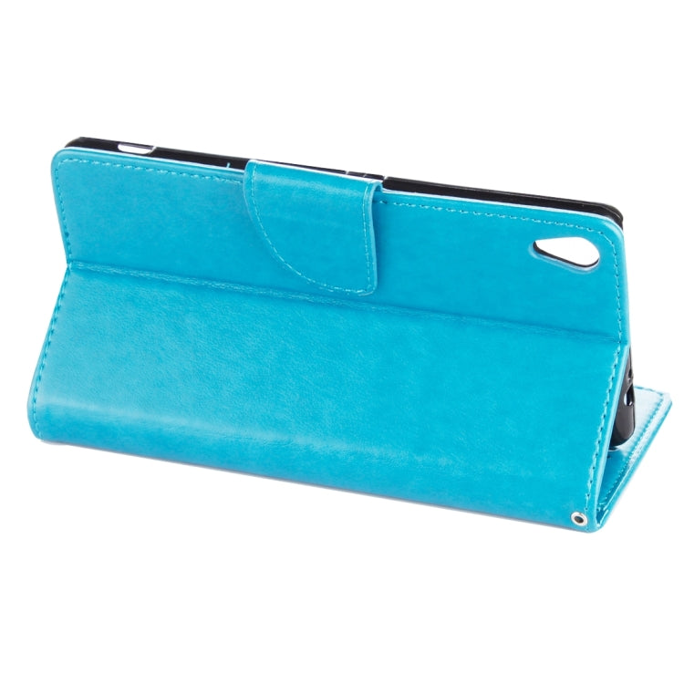 For Sony Xperia XA Ultra Flowers Embossing Horizontal Flip Leather Case with Holder & Card Slots & Wallet & Lanyard