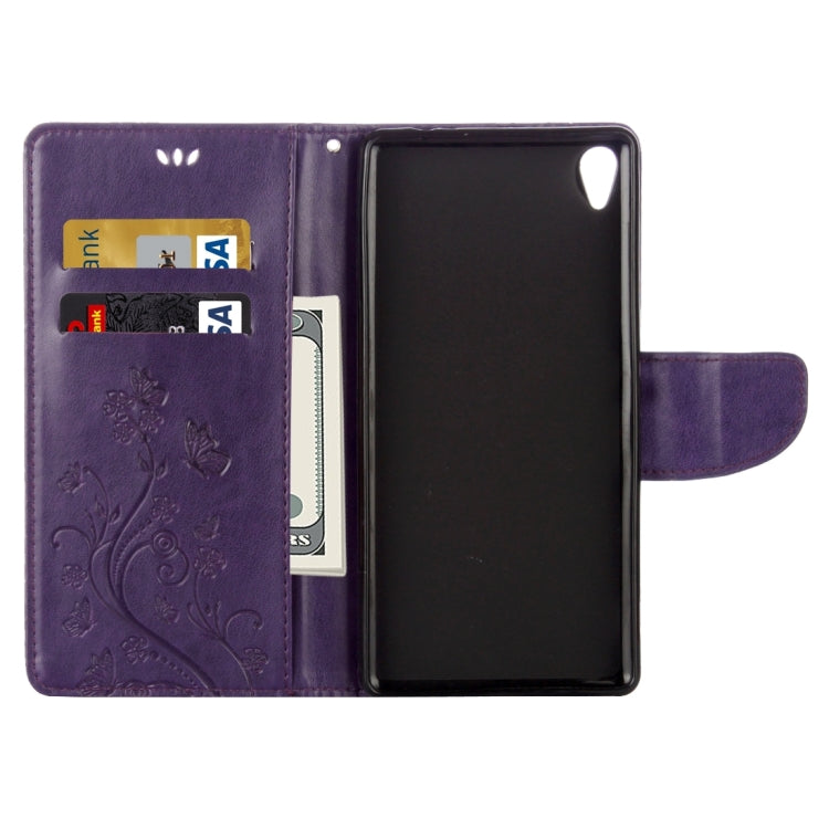 For Sony Xperia XA Ultra Flowers Embossing Horizontal Flip Leather Case with Holder & Card Slots & Wallet & Lanyard