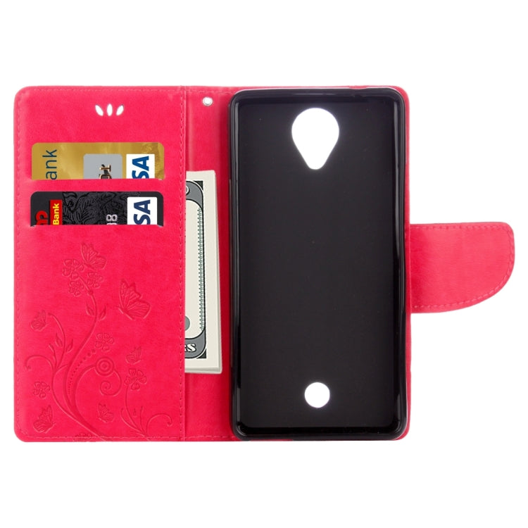 Flowers Embossing Horizontal Flip Leather Case for Wiko U Feel, with Holder & Card Slots & Wallet & Lanyard