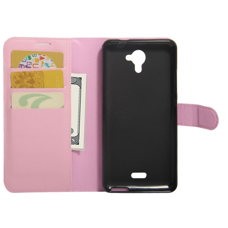 For Wiko U Feel Fab Litchi Texture Horizontal Flip PU Leather Case with Holder & Card Slots & Wallet