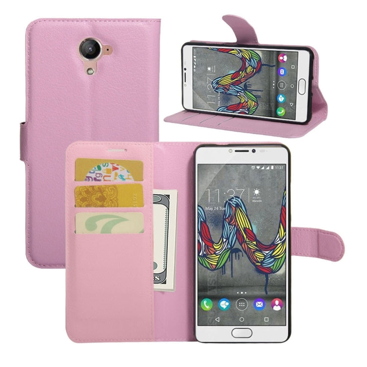 For Wiko U Feel Fab Litchi Texture Horizontal Flip PU Leather Case with Holder & Card Slots & Wallet