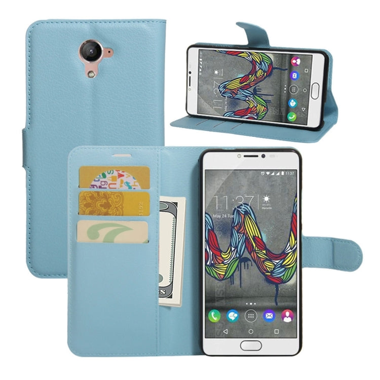 For Wiko U Feel Fab Litchi Texture Horizontal Flip PU Leather Case with Holder & Card Slots & Wallet