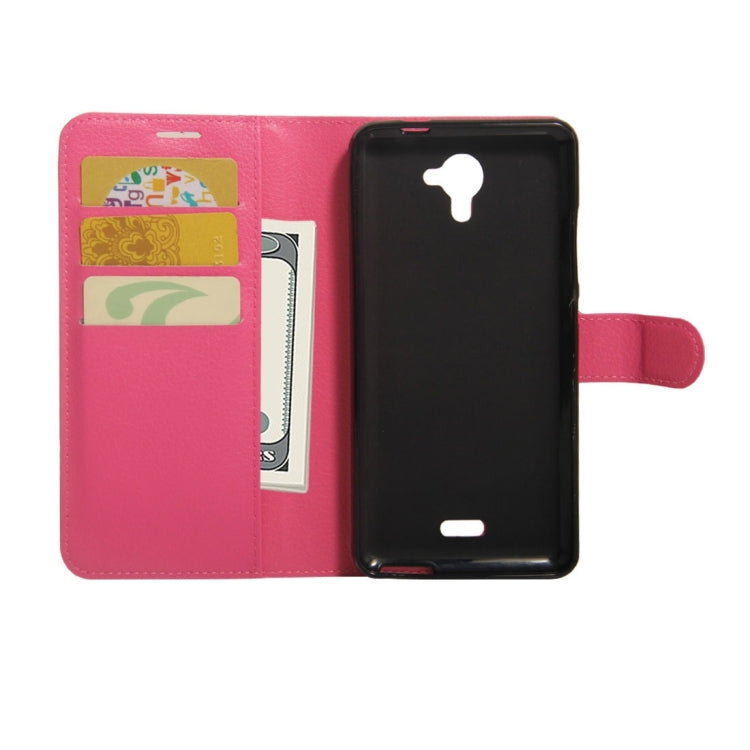 For Wiko U Feel Fab Litchi Texture Horizontal Flip PU Leather Case with Holder & Card Slots & Wallet