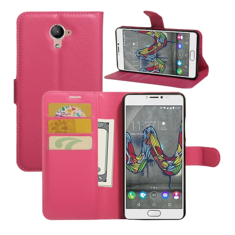 For Wiko U Feel Fab Litchi Texture Horizontal Flip PU Leather Case with Holder & Card Slots & Wallet