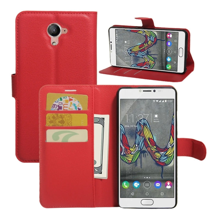 For Wiko U Feel Fab Litchi Texture Horizontal Flip PU Leather Case with Holder & Card Slots & Wallet