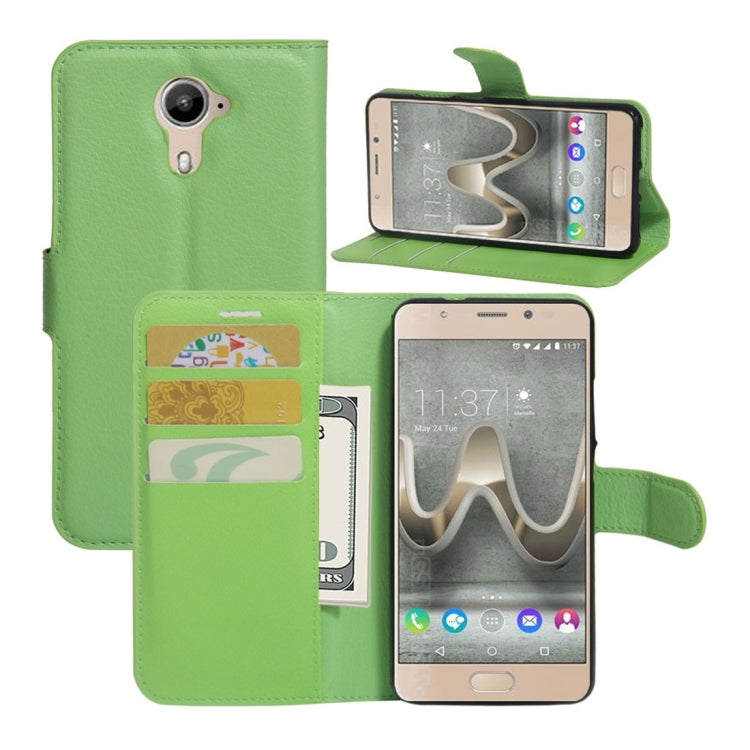 For Wiko U Feel Prime Litchi Texture Horizontal Flip PU Leather Case with Holder & Card Slots & Wallet