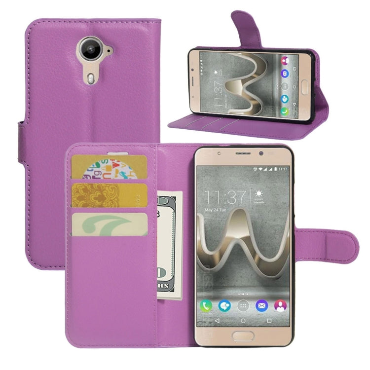 For Wiko U Feel Prime Litchi Texture Horizontal Flip PU Leather Case with Holder & Card Slots & Wallet
