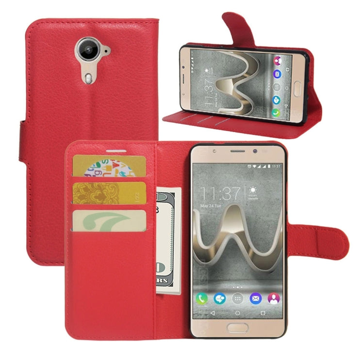 For Wiko U Feel Prime Litchi Texture Horizontal Flip PU Leather Case with Holder & Card Slots & Wallet