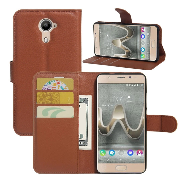 For Wiko U Feel Prime Litchi Texture Horizontal Flip PU Leather Case with Holder & Card Slots & Wallet