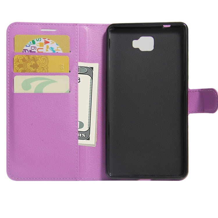 For ARCHOS 55 Cobalt Plus Litchi Texture Horizontal Flip PU Leather Case with Holder & Card Slots & Wallet