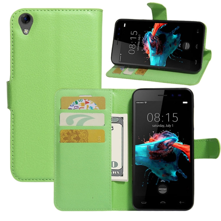 For HOMTOM HT16 Litchi Texture Horizontal Flip PU Leather Case with Holder & Card Slots & Wallet