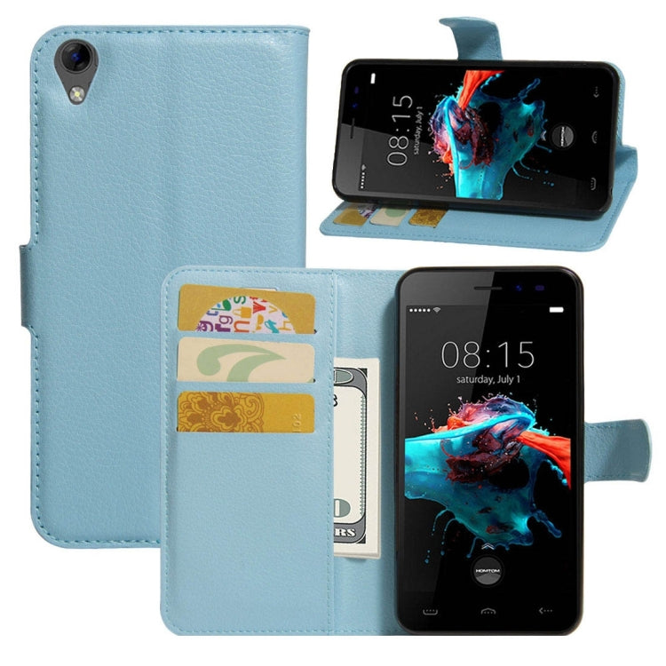 For HOMTOM HT16 Litchi Texture Horizontal Flip PU Leather Case with Holder & Card Slots & Wallet