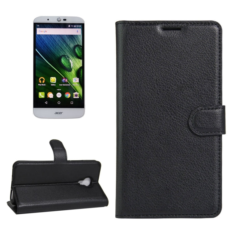 For Acer Liquid Z6 Plus Litchi Texture Horizontal Flip PU Leather Case with Holder & Card Slots & Wallet