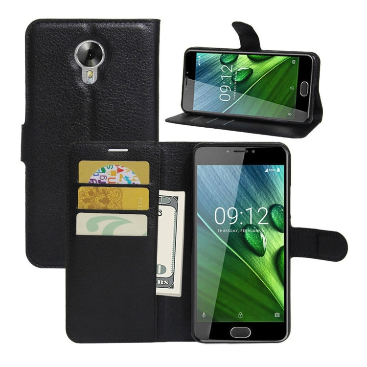For Acer Liquid Z6 Plus Litchi Texture Horizontal Flip PU Leather Case with Holder & Card Slots & Wallet