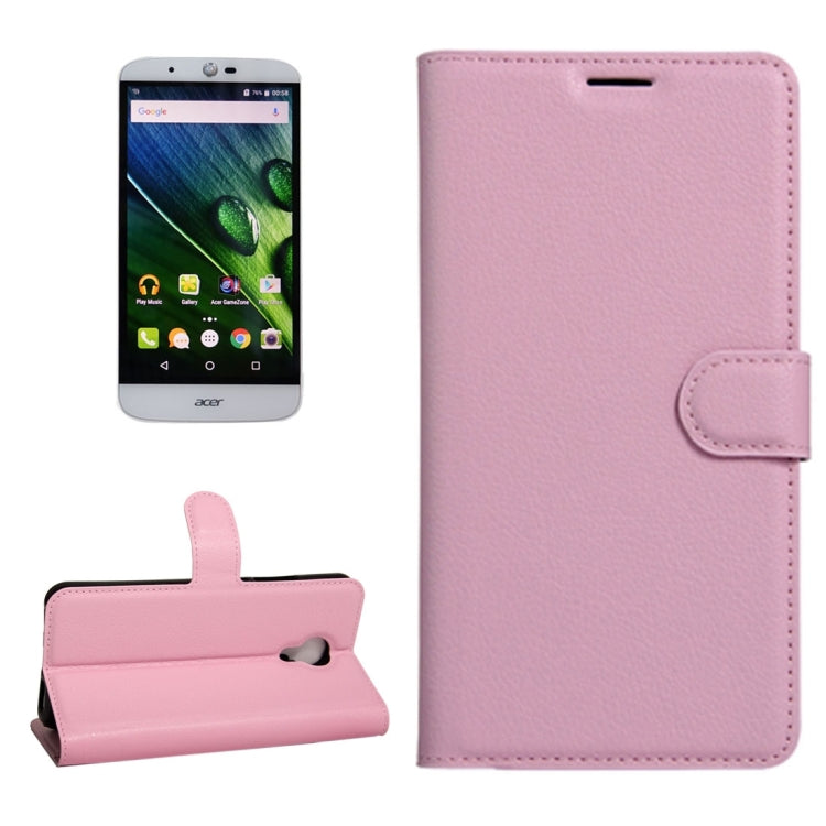For Acer Liquid Z6 Plus Litchi Texture Horizontal Flip PU Leather Case with Holder & Card Slots & Wallet