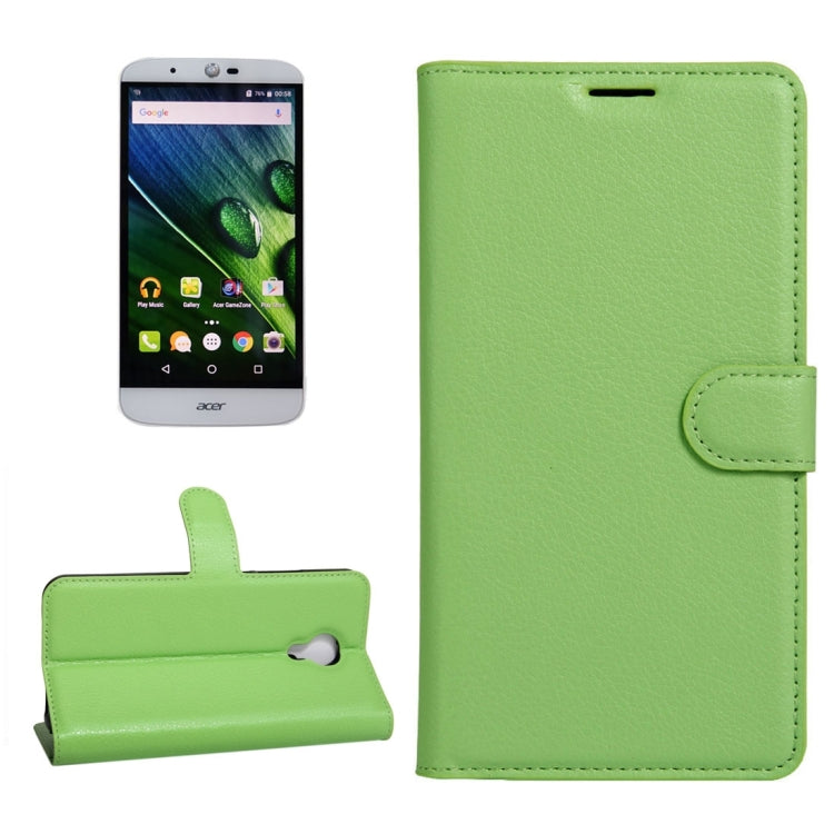 For Acer Liquid Z6 Plus Litchi Texture Horizontal Flip PU Leather Case with Holder & Card Slots & Wallet