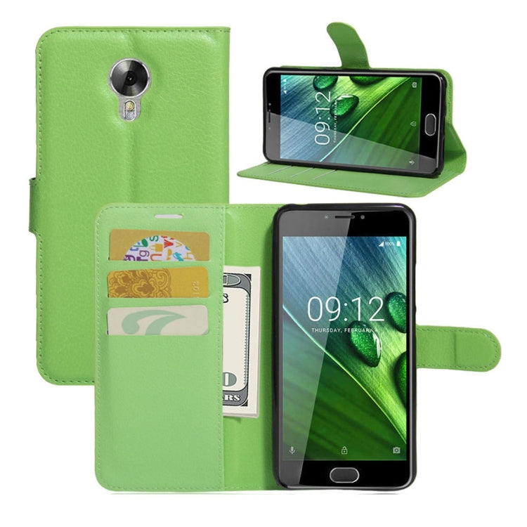 For Acer Liquid Z6 Plus Litchi Texture Horizontal Flip PU Leather Case with Holder & Card Slots & Wallet