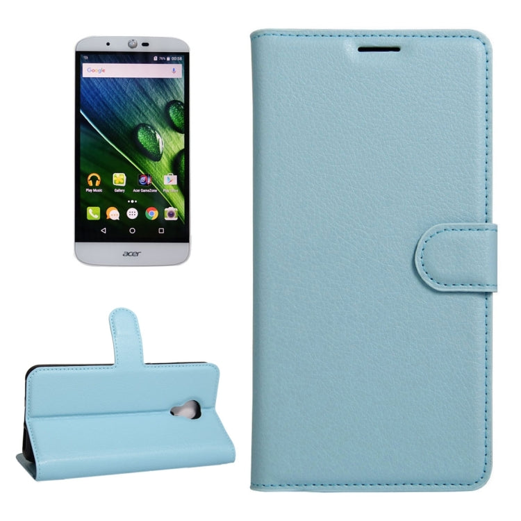 For Acer Liquid Z6 Plus Litchi Texture Horizontal Flip PU Leather Case with Holder & Card Slots & Wallet